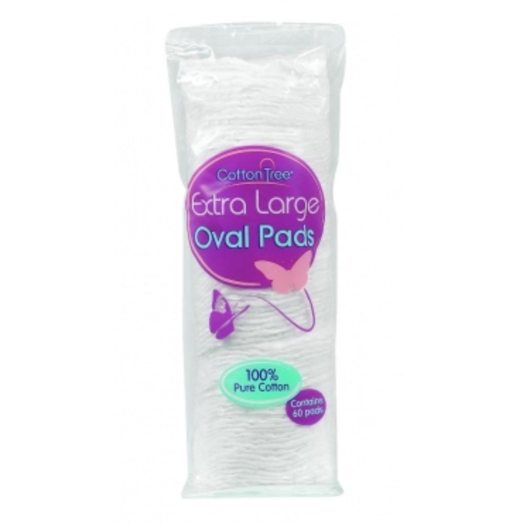 Cotton Tree Large Oval Cotton Wool Pads - Pack of 60 PADS
